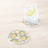 イエローレモンシームレスパターン コースター (側面)