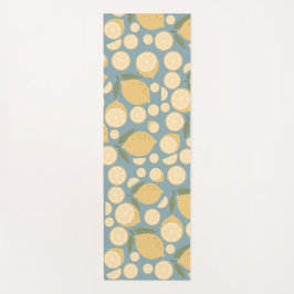 イエローレモンシームレスパターン ヨガマット