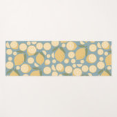 イエローレモンシームレスパターン ヨガマット (正面(横))