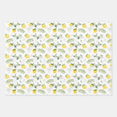 イエローレモンズオンつる植物 ラッピングペーパーシート (正面)