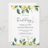 イエローレモンズサマーフルーツ庭園の結婚式 招待状 (正面/裏面)