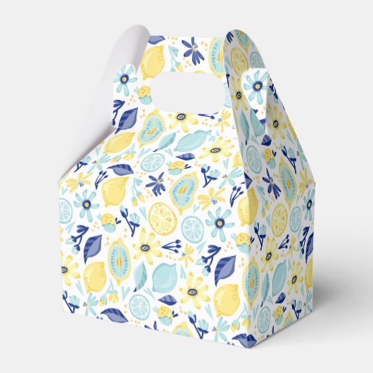 イエローレモンズミントグリーンアンドブルーブライダルシャワー フェイバーボックス (裏面サイド)