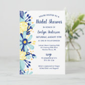 イエローレモンズミントグリーンアンドブルーブライダルシャワー 招待状 (スタンド正面)