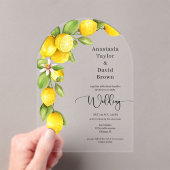 イエローレモンズ結婚アクリル招待状 アクリル招待状 (インサイチュ (ポータブル))