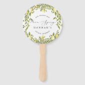 イエローレモンソレント地中海のブライダルシャワー ハンドファン (正面)