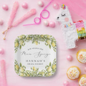 イエローレモンソレント地中海のブライダルシャワー ペーパープレート (パーティー)