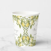 イエローレモンソレント地中海のブライダルシャワー 紙コップ (右)
