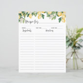 イエローレモンツリー料理レシピインサート (スタンド正面)