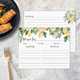 イエローレモンツリー料理レシピカード