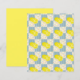 イエローレモンティール（緑がかった色）ストライプズスクラップブック紙