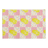 イエローレモンピンクストライプ色 枕カバー (裏面-右)