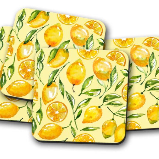 イエローレモンフルーツコースター | Fruit Coaster Set コースター