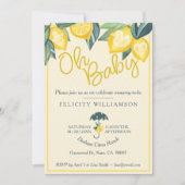 イエローレモンフルーツツリーベビーシャワー招待状 招待状 (正面)