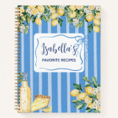 イエローレモンフルーツ&ブルーストリップレシピ本 ノートブック (正面)