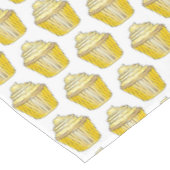 イエローレモンフロステッドカップケーキケーキデザートグルメ テーブルクロス (アングル)