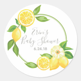 イエローレモンフローラありがとうメッセージカードシール ラウンドシール