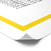 イエローレモンフローラカントリーウェディングシーティングチャート ポスター (角)