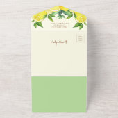 イエローレモンブライダルシャワーレシピ オールインワン招待状 (外側)