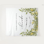 イエローレモンメインスクイーズブライダルシャワー背景 タペストリー (正面(横))