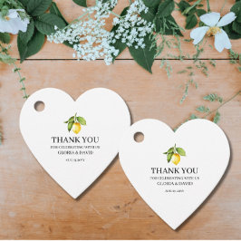 イエローレモンモダン結婚式の引き出物ラベル フェイバータグ