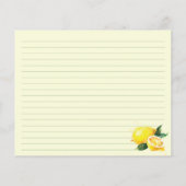 イエローレモンレシピカード、引っ越し祝いパーティーニューホーム (裏面)