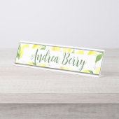 イエローレモン先生 デスクネームプレート (正面)