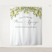 イエローレモン地中海のブライダルシャワー背景 タペストリー (正面)