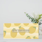 イエローレモン夏のフルーツ明るいギフト証明書 (スタンド正面)