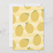 イエローレモン夏のフルーツ明るい誕生日パーティー 招待状 (裏面)
