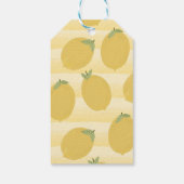 イエローレモン夏フルーツウォーターの色ストライプの恩恵 ギフトタグ (裏面)