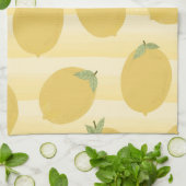 イエローレモン夏フルーツウォーターカラーおもしろいブライト キッチンタオル (折り畳み)