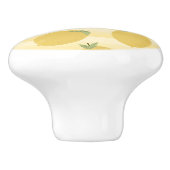 イエローレモン夏フルーツウォーターカラーおもしろいブライト セラミックノブ (側面)