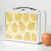 イエローレモン夏フルーツウォーターカラーおもしろいブライト メタルランチボックス (インサイチュ)