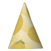 イエローレモン夏フルーツウォーター色ストライプパーティー パーティーハット (右)