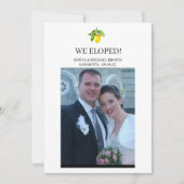 イエローレモン挙式発表カード 招待状 (正面)