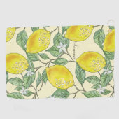 イエローレモン新鮮な熱気の夏の柑橘系パターン ゴルフタオル (横)