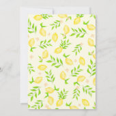 イエローレモン果実水彩写真ベビー誕生 案内状 (裏面)