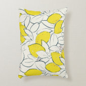 イエローレモン柑橘の手描きイラストレーション  アクセントクッション (正面(垂直))