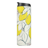 イエローレモン柑橘の手描きイラストレーション  タンブラー (回転右)