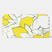 イエローレモン柑橘の手描きイラストレーション  Case-Mate iPhoneケース (裏面 (横))