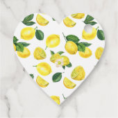 イエローレモン水の色のフルーツパターンありがとう フェイバータグ (裏面)