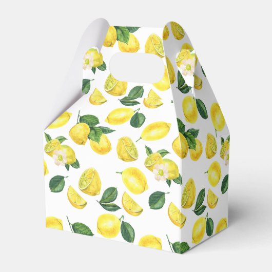 イエローレモン水の色のフルーツパターンありがとう フェイバーボックス (裏面サイド)