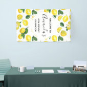 イエローレモン水カラーフルーツパターン誕生日 横断幕 (トレードショー)