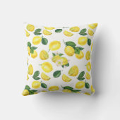 イエローレモン水彩果実模様 クッション (裏面)