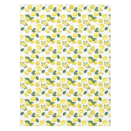イエローレモン水彩果実模様 テーブルクロス