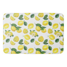 イエローレモン水彩果実模様