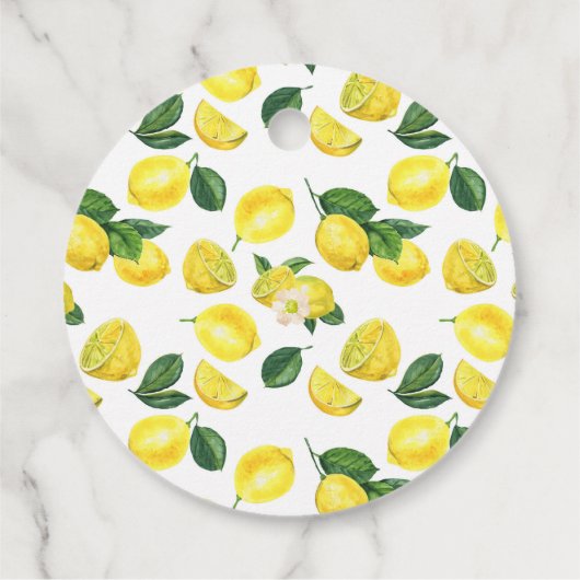 イエローレモン水彩果実模様 フェイバータグ (裏面)