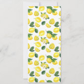 イエローレモン水彩果実模様 招待状 (裏面)