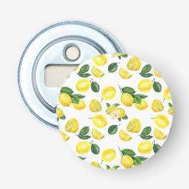 イエローレモン水彩果実模様 栓抜き