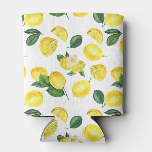 イエローレモン水彩果実模様 缶クーラー (裏面)